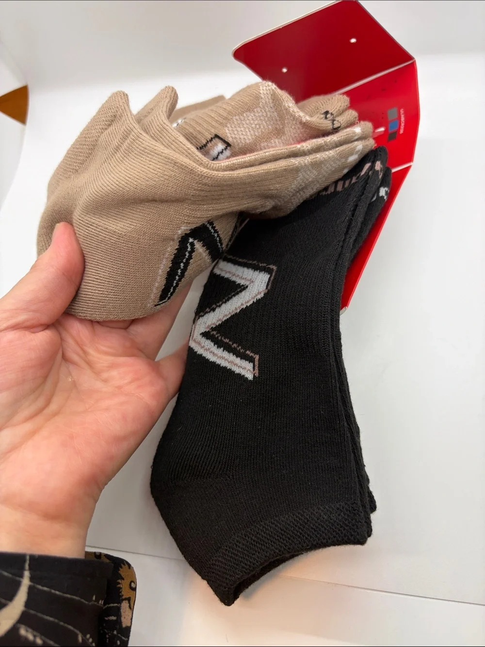NWT New Balance Low Cut Active Cushion Socks - Tan with White logo (4 Pair)